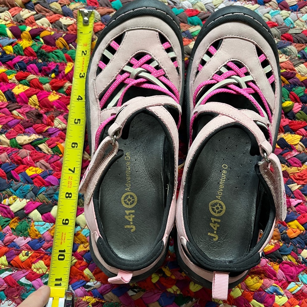 J41 ADVENTURE O PINK STRAPPY WATER WATERPROOF CLOSED TOE SANDALS - Picture 5 of 5